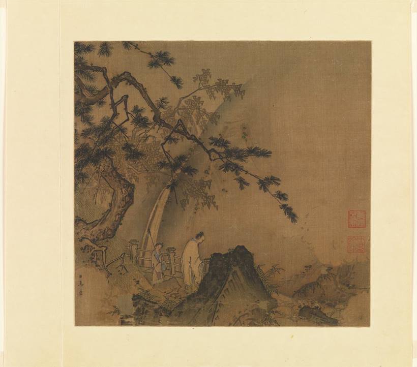 高士观瀑图