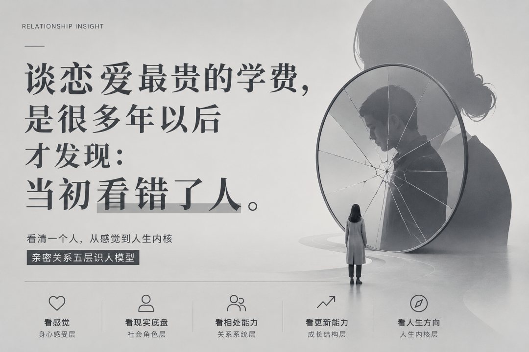 五层识人模型主题图：看清一个人，从感觉到人生内核